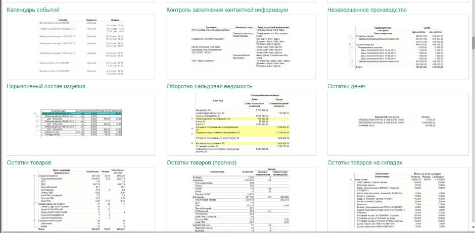 Аналитический отчет 1с